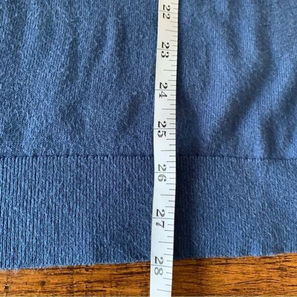 Abercrombie & Fitch Cotton Crew Neck Logo Blue Sweater Sz L - Picture 5 of 7